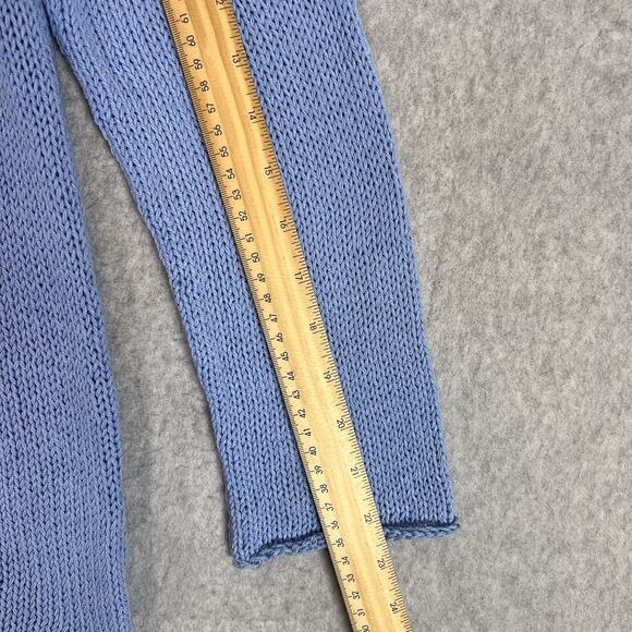 Wooden Ships Blue Star V Neck Long Sleeve Knit Sweater Size M/L - Picture 5 of 9